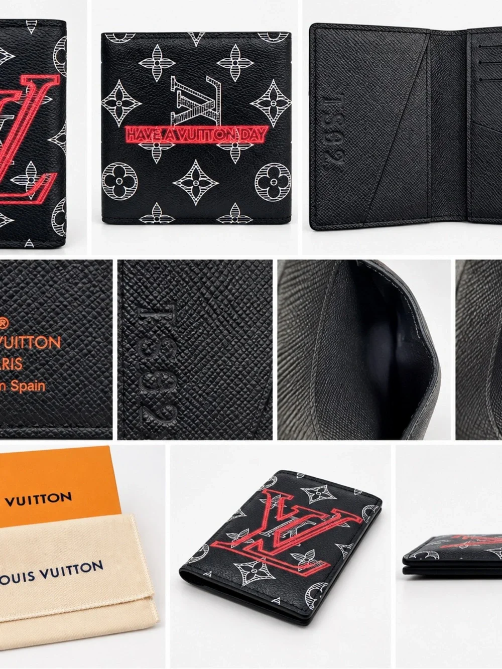 Louis Vuitton 2018 Kim Jones Monogram Ink Upside Down Pocket Organizer Rare